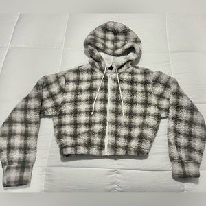 PacSun Cropped Flannel Sherpa